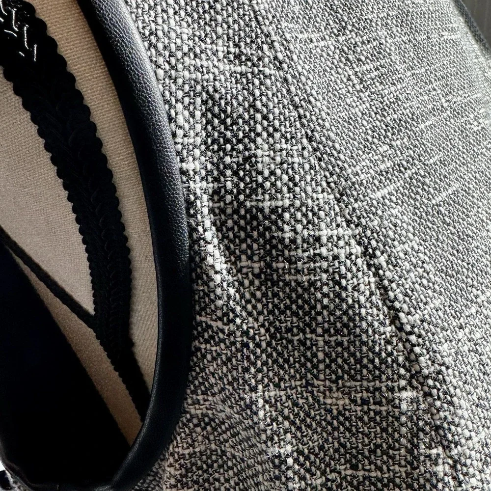 Theory Sleeveless Hi Crew Neck Dress Size 8 Black Tweed Canvas Mini‎ $395 Retail - Picture 6 of 9